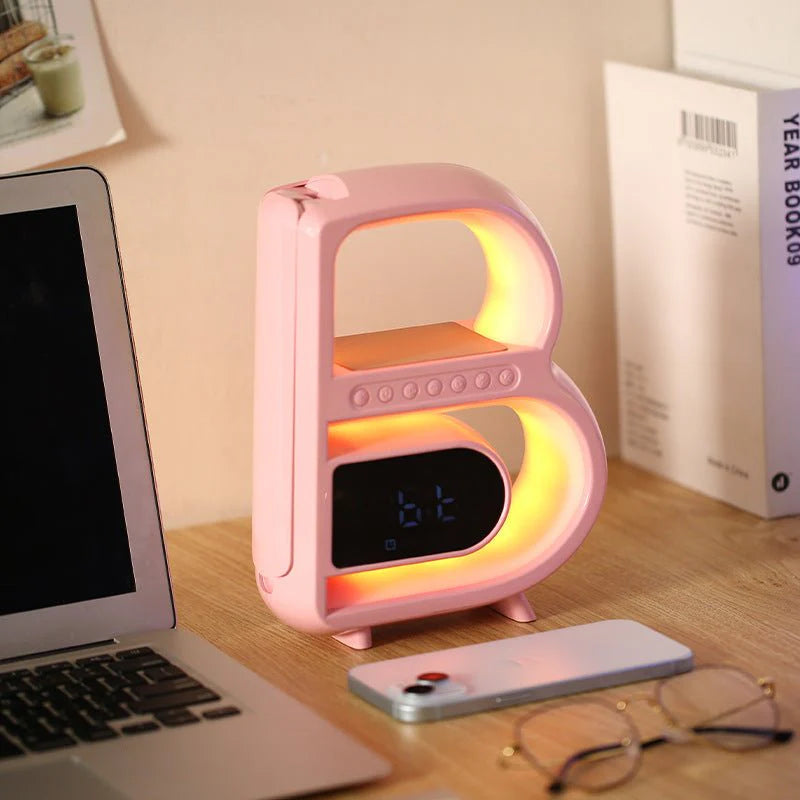 B-Shape RGB Bluetooth Speaker Wireless Charger